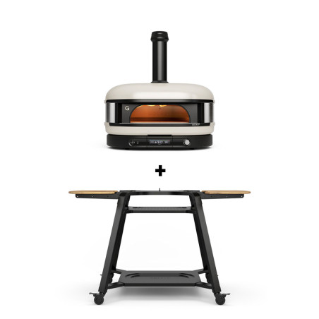 Pack four à pizza Dome XL Crème + chariot Gozney