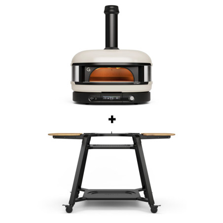 Pack four à pizza Dome crème + chariot Gozney
