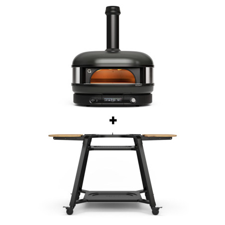 Pack four à pizza Dome noir Gozney + chariot