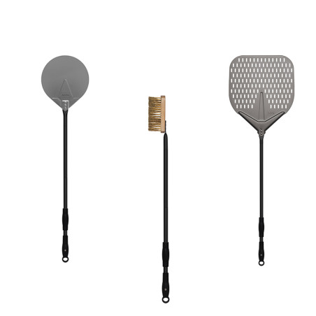 Set Large Alfa Pizza avec 2 pelles à pizza et une brosse