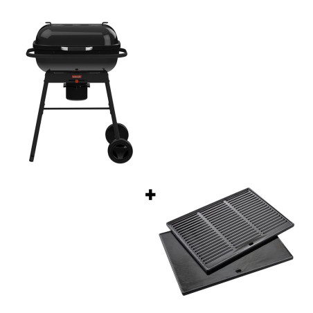 Pack barbecue charbon Magnus Original et plancha en fonte émaillée Barbecook