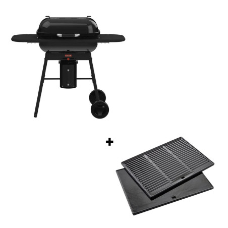 Pack barbecue charbon Magnus Premium + plancha en fonte émaillée Barbecook