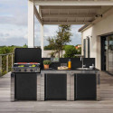 Cuisine CLASSIC 3 modules Inox et noir ENO - Extérieure