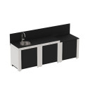 Cuisine CLASSIC 3 modules Inox et noir ENO - Studio