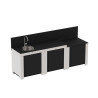 Cuisine CLASSIC 3 modules Inox et noir ENO - Studio