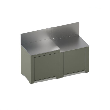 Cuisine ESSENTIAL  2 modules Sauge ENO - Studio latéral