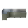 Cuisine COMFORT 5 modules avec angle Sauge ENO - Studio face