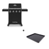Pack barbecue gaz Crown 410 Shadow + plancha en fonte émaillée Broil King