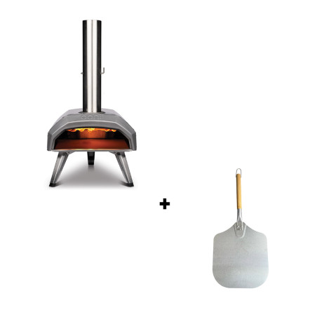 Pack four à pizza Ooni Karu 12 + pelle à pizza inox Nordic Flame