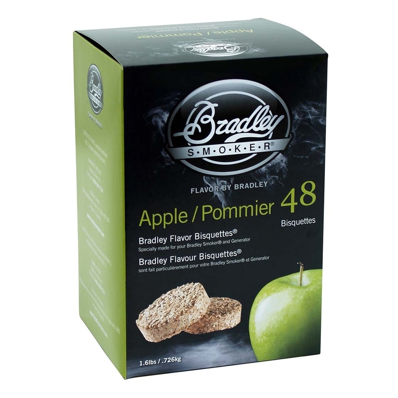 Boite 48 Bisquettes Pomme - Bradley Smoker Boite 48 Bisquettes Pomme - Bradley Smoker