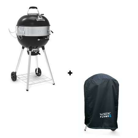 Pack barbecue charbon Crown Premium 57 cm Gourmet Set Broil King + housse Nordic Flame