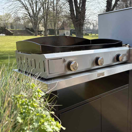 Plancha gaz Amalia Pro 375 inox Le Marquier - ambiance