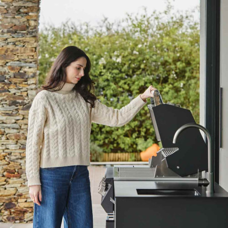 Cuisine extérieure Lite Série 300 en acier noir Brabura - extérieur