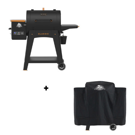 Pack barbecue pellets Classic 700 Onyx et housse de protection Pit Boss