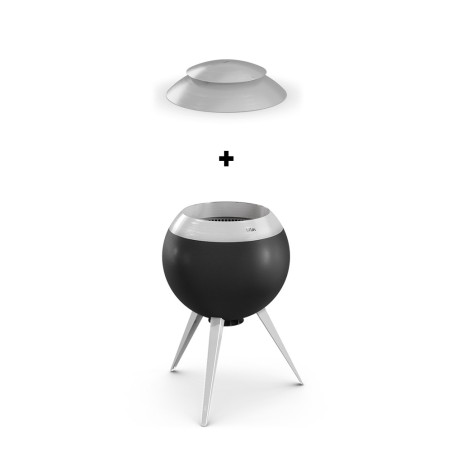 Pack brasero Moon 55 avec pied haut et bas + couvercle en inox - Höfats