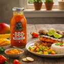 Sauce Mangue Epicée Hellicious sur une table