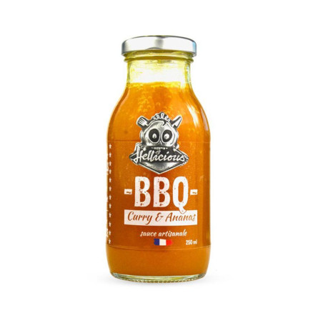 Sauce barbecue Curry et Ananas Hellicious 100 ml