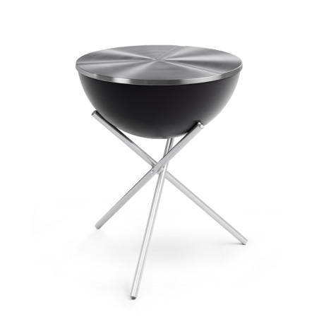 Installation du couvercle en inox sur le brasero Bowl 57 cm Höfats