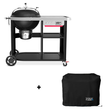 Pack barbecue charbon Performer Premium Weber et housse de protection premium Nordic Flame