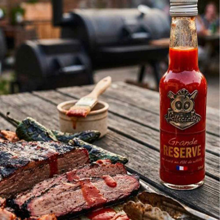 Sauce Grande Réserve piquante fermentée 100 ml - Hellicious - viande