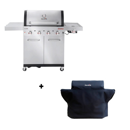 Pack barbecue gaz Professional PRO S4 + housse premium 4 brûleurs - Char-Broil