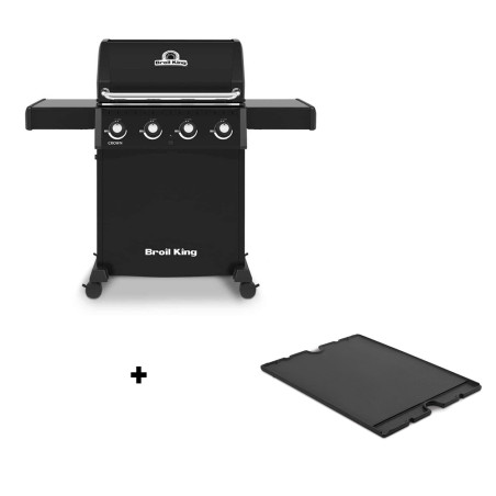 Pack barbecue gaz Crown 410 Shadow + plancha en fonte - Broil King