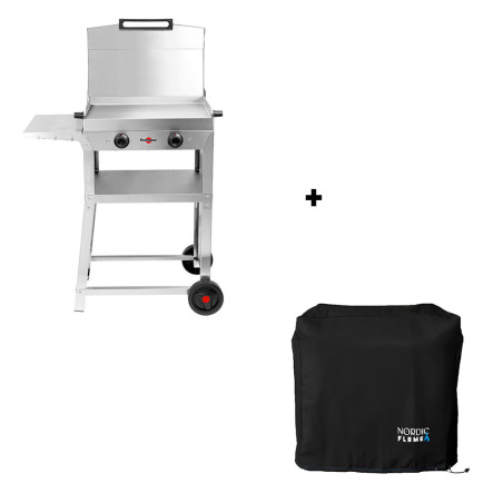 Pack plancha électrique Kombi Krampouz et housse Nordic Flame
