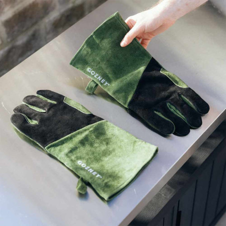 Paire de gants anti-chaleur en daim Gozney - ambiance