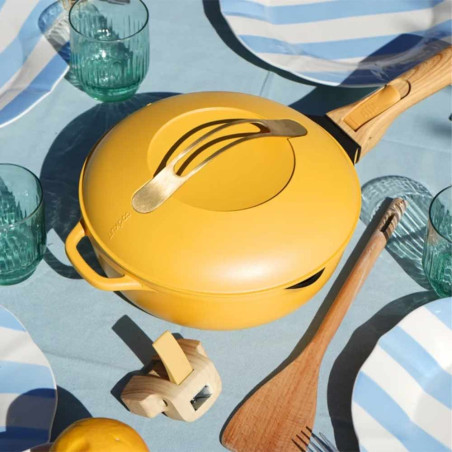 Poêle La Fabuleuse 28 cm Cookut Jaune Mangue - ambiance