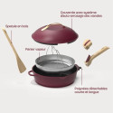 Poêle 8-en-1 La Fabuleuse Rubis 24 cm Cookut - schéma