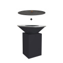 Brasero plancha Classic 100 noir + couvercle Ofyr