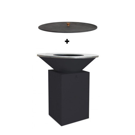 Brasero plancha Classic 100 noir + couvercle Ofyr