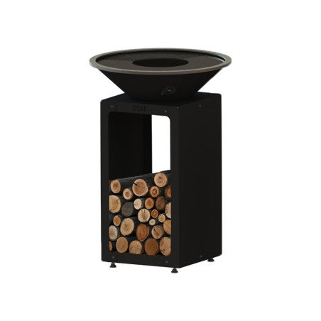 Brasero plancha B.B.O 58 cm en acier noir Oyat