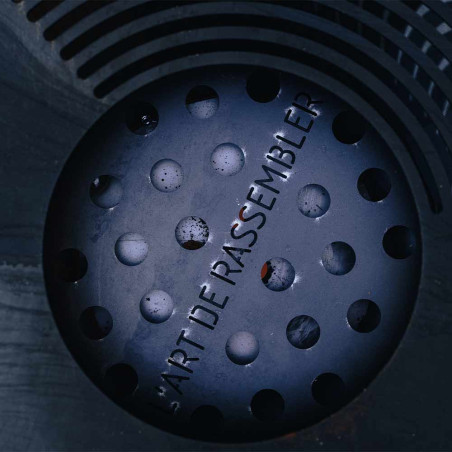 Brasero plancha B.B.O 68 cm en acier corten Oyat - grille foyère