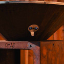 Brasero plancha B.B.O 68 cm en acier corten Oyat - clapet de ventilation
