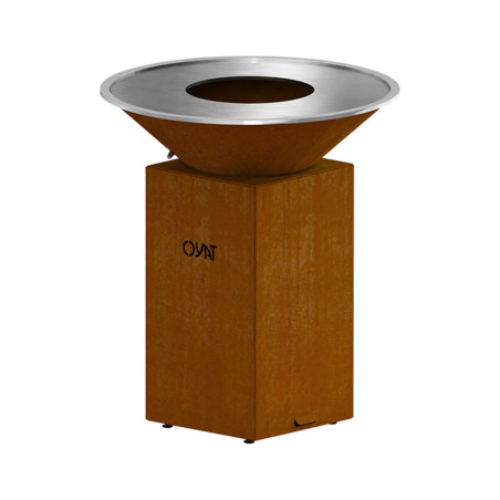 Brasero plancha Origine 88 cm en acier corten Oyat