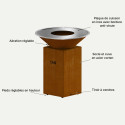Caractéristiques du brasero Origine 88 cm corten Oyat