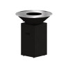 Brasero plancha Origine 88 cm en acier noir Oyat