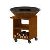 Brasero plancha Pontaillac PRO 98 cm en corten Oyat