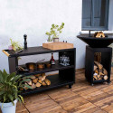 Desserte Pontaillac 120 en acier noir Oyat - ambiance