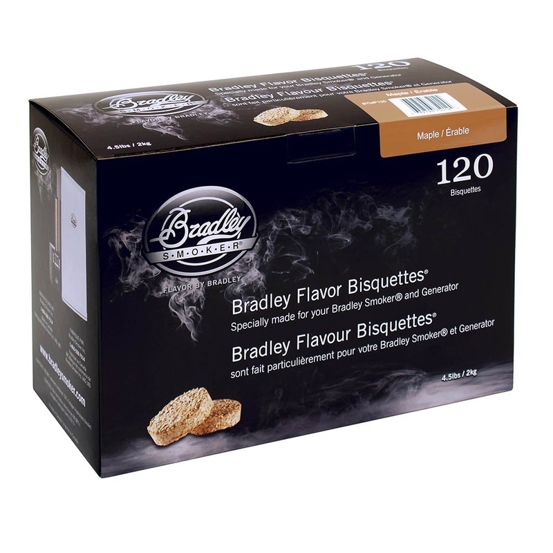 Boite 120 Bisquettes Erable - Bradley Smoker Boite 120 Bisquettes Erable - Bradley Smoker
