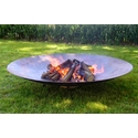 Braséro Acier Corten Rond 120 cm allumé jardin Braséro Acier Corten Rond 120 cm allumé jardin
