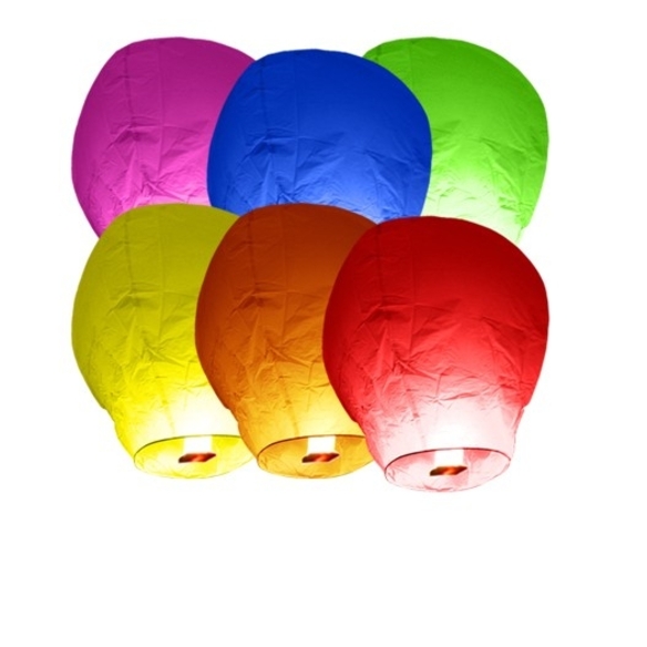 Lanternes volantes multicolores x6 SkyLantern