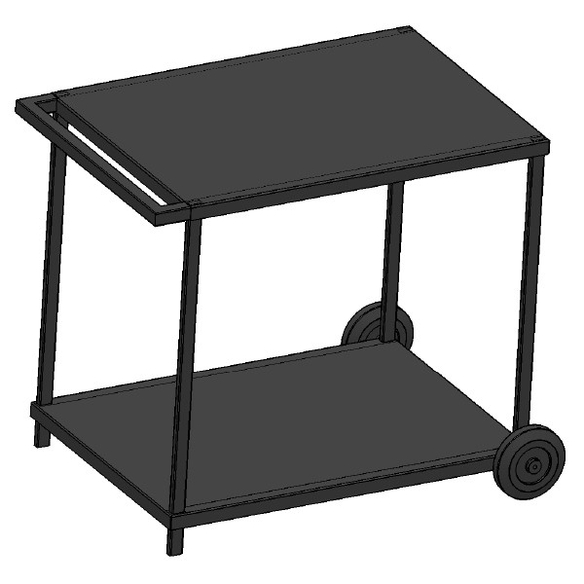 Chariot Plancha "Charlie Varie" noir