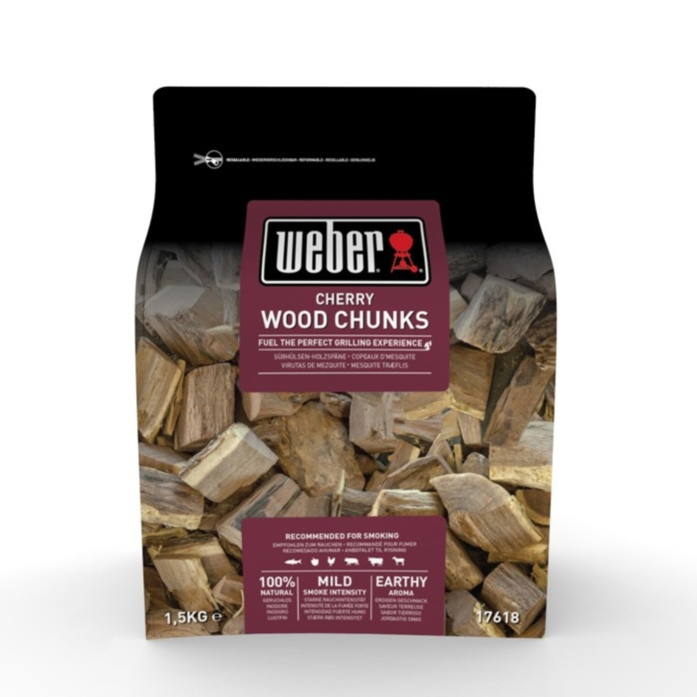 Gros Morceaux de bois de fumage Cerise - Weber Gros Morceaux de bois de fumage Cerise - Weber