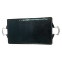 Plancha double face fonte émaillée rectangle 47x27cm- Vaello Plancha double face fonte émaillée rectangle 47x27cm- Vaello