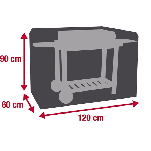Dimensions housse Chariot Plancha 120x60x90cm Esprit Barbecue