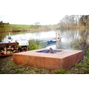 Table Braséro en Corten Carré 120 cm