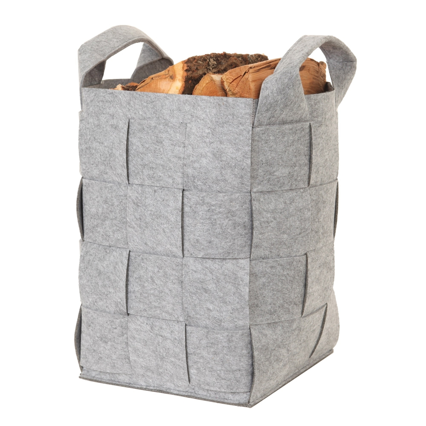 Sac à buches ZUGARA gris chiné Sac à buches ZUGARA gris chiné