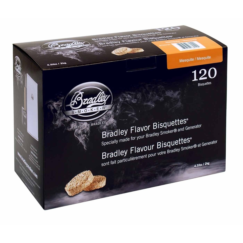Boite 120 Bisquettes Mesquite - Bradley Smoker Boite 120 Bisquettes Mesquite - Bradley Smoker